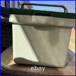 1970's Vintage Coleman Cooler Ice Box Chest Metal Handles Green