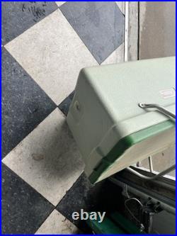 1970's Vintage Coleman Cooler Ice Box Chest Metal Handles Green