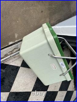1970's Vintage Coleman Cooler Ice Box Chest Metal Handles Green