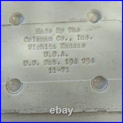 1970's Vintage Coleman Cooler Ice Box Chest Metal Handles Green