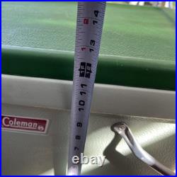 1970's Vintage Coleman Cooler Ice Box Chest Metal Handles Green