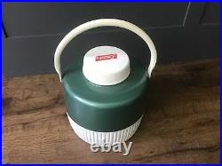 1970s Green Metal Coleman Cooler Ice Chest 44 Quart & Cooler Camping Picnic