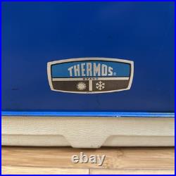 1971 Vintage Thermos Metal Cooler Ice Chest Dual Built-in Bottle Openers Retro