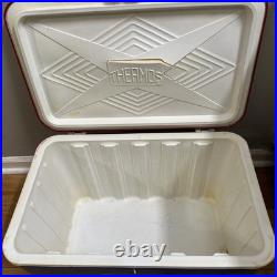1971 Vintage Thermos Metal Cooler Ice Chest Dual Built-in Bottle Openers Retro