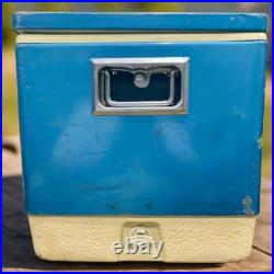 1974 Coleman, 54 Quart Metal Cooler, Light Blue 1974 Coleman, 54 Quart Metal Cooler, Light Blue