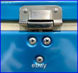 1974 Coleman, 54 Quart Metal Cooler, Light Blue 1974 Coleman, 54 Quart Metal Cooler, Light Blue