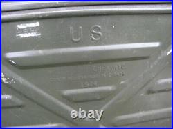 1974 Vtg US Military Wyott Food Cooler 3 Metal Storage Containers Complete