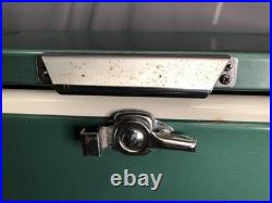1975 Coleman Green Metal Cooler Chest Vintage Camping 22.5x13.5x16 Made In USA