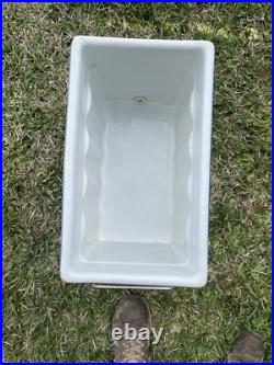 1976 COLEMAN Bicentennial Red White & Blue Cooler 17.5 x13x13 With Handles Vintage