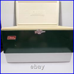 1977 Coleman Cooler 44 Quart Green Low Boy 5254-700 Cooler 22.5x13.5x12.5