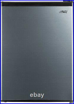 2.4 Cu Ft Mini Fridge Small Refrigerator Chiller Cooler Freezer, Stainless Steel