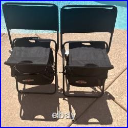 2-Rare Harley Davidson Folding Camp Chairs Cooler Carry Dealer Collectible NWT