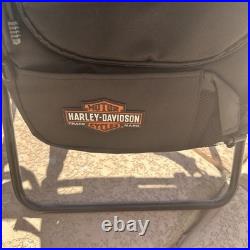 2-Rare Harley Davidson Folding Camp Chairs Cooler Carry Dealer Collectible NWT