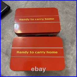 2 Vintage Coca-Cola 6-Pack Metal Carrying Tin Cooler Red 1970s-80s Handy Carry