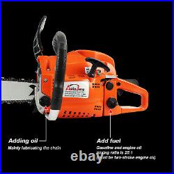 20 52cc Bar Gas Chainsaw Chain Saw 2 Cycle Engine withAluminum Crankcase Gasoline