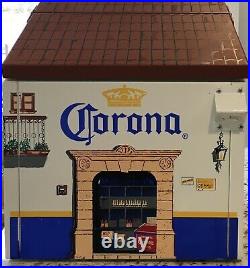 2002 Corona Extra Cantina Metal Beer Cooler With Attached Bottle Opener Rare