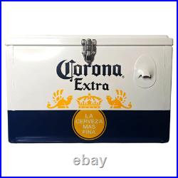 20L Corona Extra Beer Ice Cooler Box, Portable Metal Ice Chest for Camping Beach