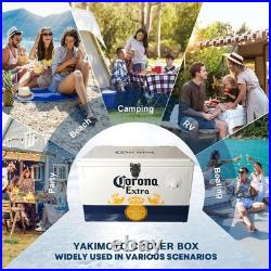 20L Corona Extra Beer Ice Cooler Box, Portable Metal Ice Chest for Camping Beach