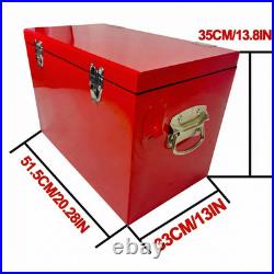20L Red Metal Ice Chest Insulated Leak-Proof Beach Cooler Outdoor Picnic for DIY
