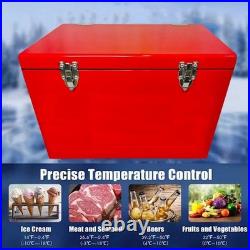 20L Red Metal Ice Chest Insulated Leak-Proof Beach Cooler Outdoor Picnic for DIY
