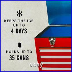 21Qt Heavy Duty Metal Cooler Box Hard Sided Ice Chest Men Gift Outdoor Camping