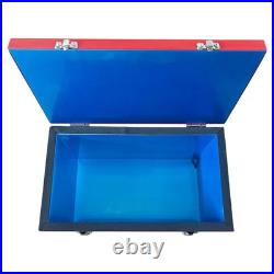 21Qt Red Metal Ice Chest 30 Can Large Beach Cooler Coastal Camping Picnic Box