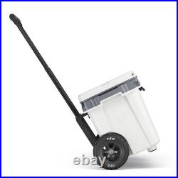 22QT Ultra-Tough Wheeled Cooler Hard Ice Chest 28 Can 6 Bottle White