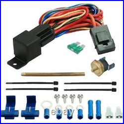 23 Row Transmission Oil Cooler Electric Fan Push-in Probe Thermo-stat Switch Kit