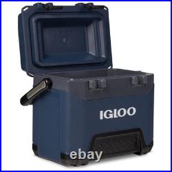 25 QT Rugged Blue Ice Chest Heavy Duty Cooler with 4 Days Ice Retention