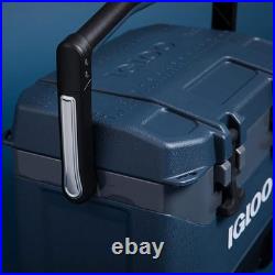 25 QT Rugged Blue Ice Chest Heavy Duty Cooler with 4 Days Ice Retention