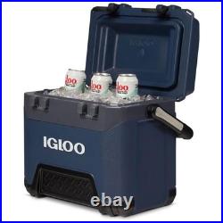 25 QT Rugged Blue Ice Chest Heavy Duty Cooler with 4 Days Ice Retention