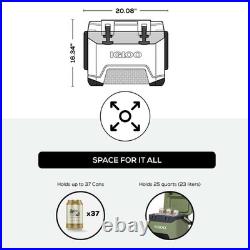 25 Quart Heavy Duty Green Ice Chest Rugged Construction Excellent Insulation