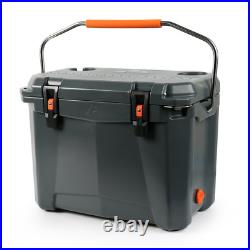 26 Quart Portable High Performance Roto-Molded Cooler with Microban Gray NEW
