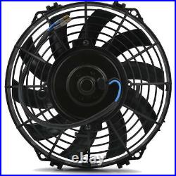 26 Row Black Aluminum Transmission Oil Cooler 3/8 Hose 9 Inch Electric Fan Kit