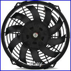 26 Row Black Aluminum Transmission Oil Cooler 3/8 Hose 9 Inch Electric Fan Kit