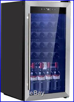 28 Bottles Compressor Wine Cellar Cooler Chiller Refrigerator Freestanding Metal