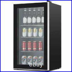 3.1 Cu. Ft. Beverage Soda Beer Bar Mini Fridge 120-Can Cooler Stainless Steel
