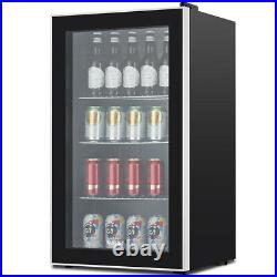 3.1 Cu. Ft. Beverage Soda Beer Bar Mini Fridge Cooler 120 Cans Stainless Steel