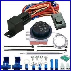 30 Row 10an Auto Trans-mission Oil Cooler Electric Fan Adjustable Thermostat Kit