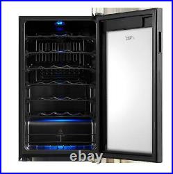 34 Bottle Wine Cooler LED Refrigerator Freestanding Fridge Chiller Cellar Rack