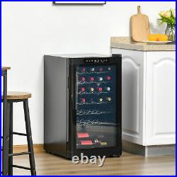 34 Wine Beverage Cooler Refrigerator with 33 Bottle Capacity & LCD Screen, Black