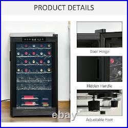 34 Wine Beverage Cooler Refrigerator with 33 Bottle Capacity & LCD Screen, Black