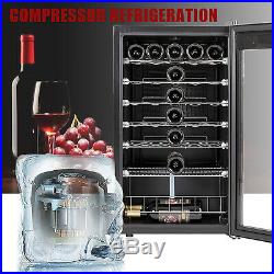 35 Bottles Compressor Wine Cooler Fridge Refrigerator Chiller Cellar Metal Steel