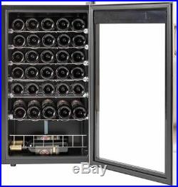 35 Bottles Thermoelectric Wine Cooler Refrigerator Chiller Cellar Metal Shelves
