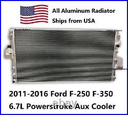 3ROW Aluminum Auxiliary Radiator 2011-2016 Ford F250 F350 6.7L Cooler HPR814-3R