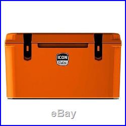 50 Qt. HD Outdoor Orange Roto Molded Metal Free Ice Chest Performance Cooler