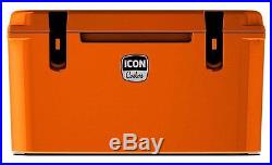50 Qt. HD Outdoor Orange Roto Molded Metal Free Ice Chest Performance Cooler