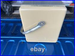 50's Schlitz Cooler Beer Metal Cronstroms Picnic Ice Chest, Tray and Beach Towel