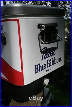 54 Quart Pabst Blue Ribbon Beer Metal Ice Chest New Coleman Cooler