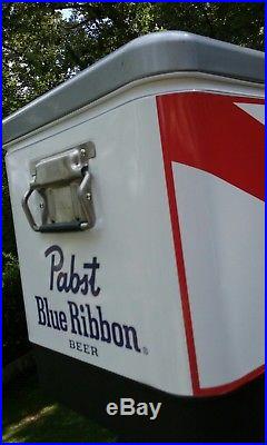54 Quart Pabst Blue Ribbon Beer Metal Ice Chest New Coleman Cooler